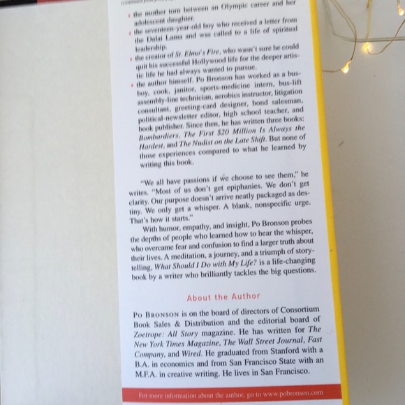Book: What Should I Do With My Life? By Acclaimed Author Po Bronson - Picture 5 of 6